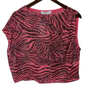 In The Mood For Love Biarritz Sequin Zebra Top ITMFL